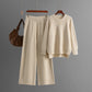 Loose Knitted Long Sleeves Two-piece Set For Women
