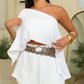 One-shoulder Design With Slit Sleeves Versatile For Commuting And Leisure