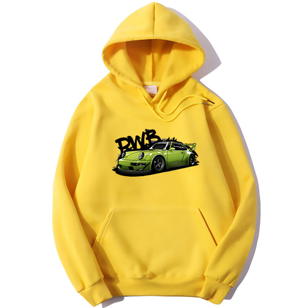 Sweat à capuche Initial D Fashion pour Porsche 911 RWB à manches longues