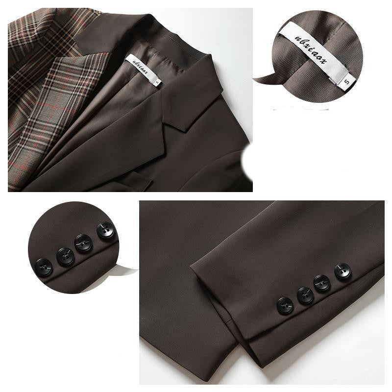 Suit Jacket Panel Plaid Design Feels Small