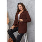 Brown Casual Plus Size Suit Coat Women's