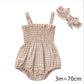 Infant Baby Girls 2Pcs Summer Outfits, Sleeveless Frill Smoc