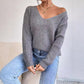 Pull col V pour femme, vêtement d'hiver style streetwear, style années 2000, style bandage, en cachemire, de haute qualité, tendance