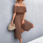 Solid Color One-Shoulder Loose Casual Sling Jumpsuit