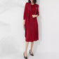 Autumn New Polo Collar Temperament Fake Two-piece Dress