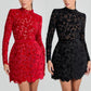 Casual Solid Color Long Sleeve Zipper Dress