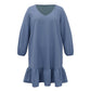 Women's Fashion Personality Solid Color Temperament Dress