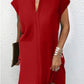 Women's Positioning Flower Crew-neck Batwing Sleeve Color-matching Dress