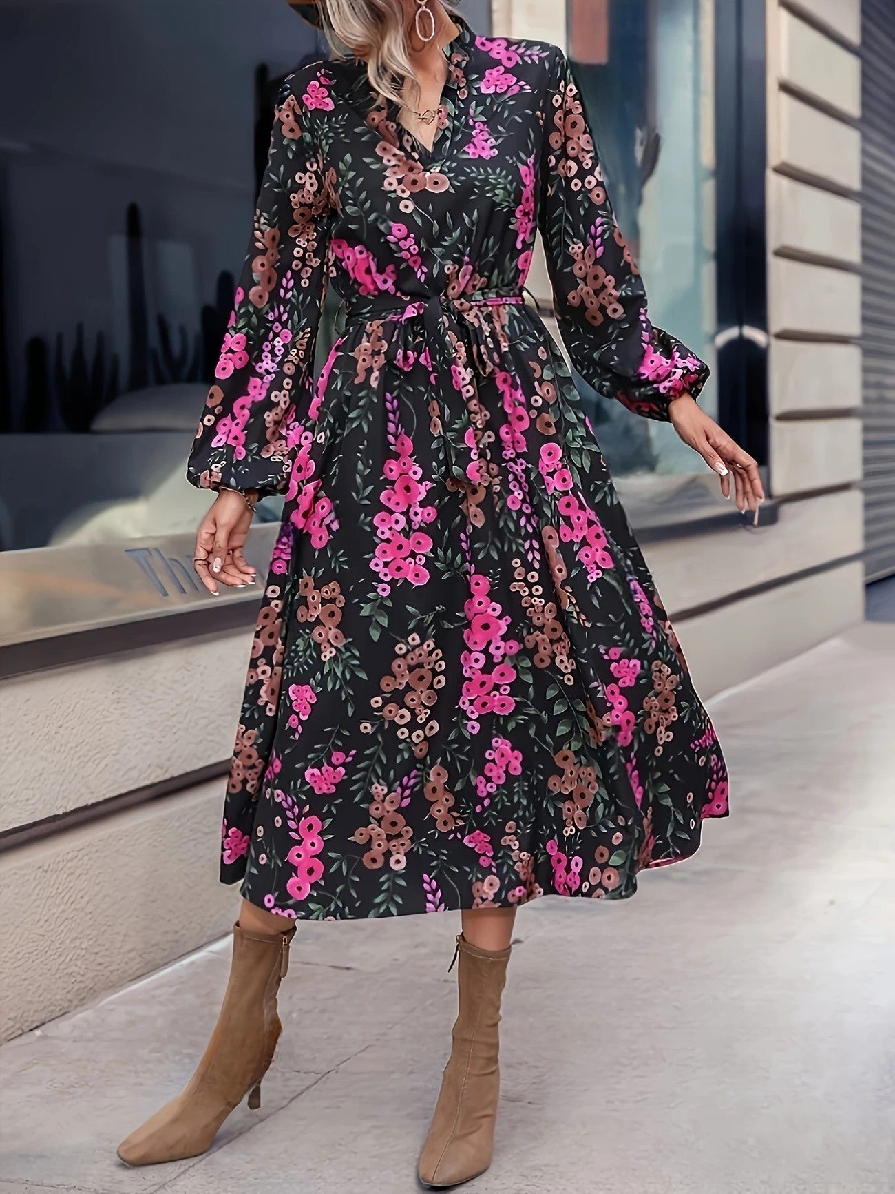 Polyester Fiber Women's Dress