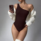 One-piece One-shoulder Fitness Seamless Yoga Bodysuit