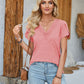 Women's Fashion Solid Color Casual T-shirt