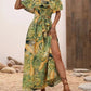 Women's Off-neck Ruffled Tied Waist Dress
