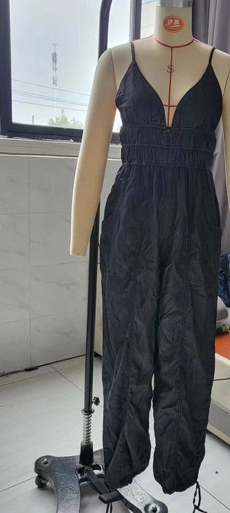 Combinaison ample décontractée et élégante pour femme, taille élastique réglable