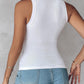 Round Neck Vest With Bra Summer Solid Color Bottom Sleeveless Top Womens Clothing