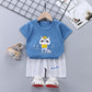Costume à manches courtes pour enfants, beaux vêtements pour garçons