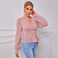 Temperament Hedging Long-sleeved V-neck Slim-fit Light Mature Blouse Women