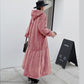 Nouveau manteau de fourrure pour femme, manteau long à capuche