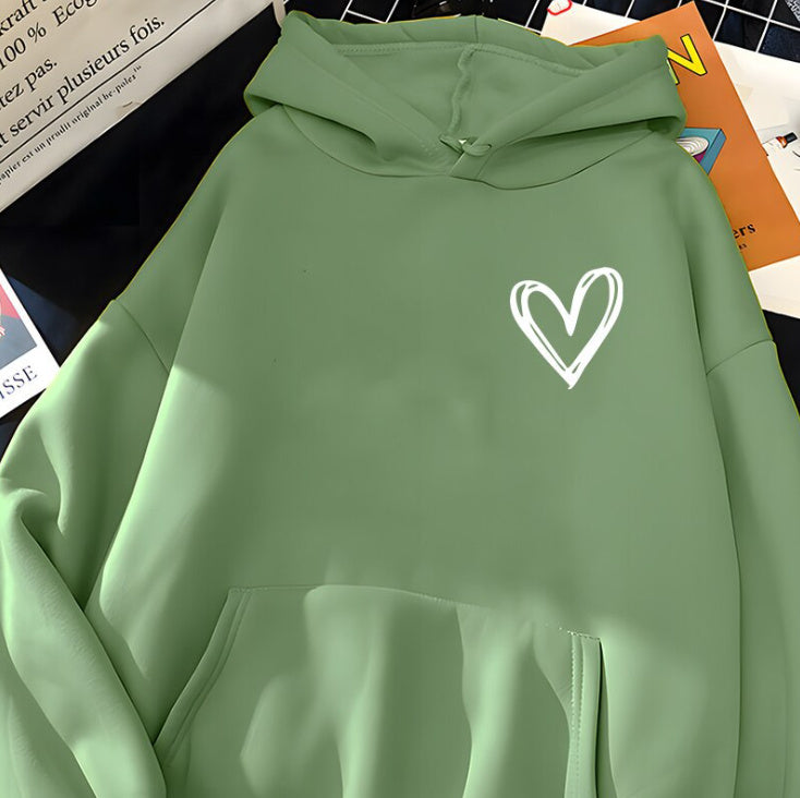 Nouveau pull à capuche simple et basique avec impression 3D numérique « Love » pour hommes et femmes, motif planète