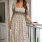 Summer New Style Printed Puff Sleeve Dress
