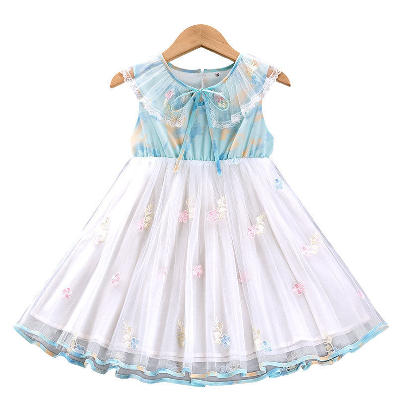Girls' summer dress Chiffon fashion vest princess skirt skirt