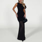 Unique Elegant Off-shoulder Mesh Dress With Flowing Ribbons