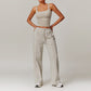 High Waist Wide Leg Slimming Long Sleeve Running Workout Comfort Suit