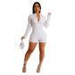 Women's Fashionable Knitted Plaid Breathable V-neck Jumpsuit