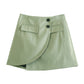 European And American Style Lapel One-button Blazer, High Waist Wrap