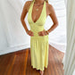Elegant Halter Long Dress Slit Dress