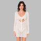 Hollow-out Side Strap Round Neck Backless Sun-proof Beach Women's Clothing Dress