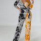 Casual Jumpsuit Printed Color Blocking Women