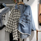 Design Sense Denim Jacket Female Hong Kong Flavor Retro Loose Casual Small Fragrance Top