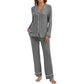 Buckle Soft High Waist Lace-up Straight-leg Pants Suit