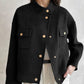 Stand Collar Design Women Loose Autumn And Winter Woolen Coat