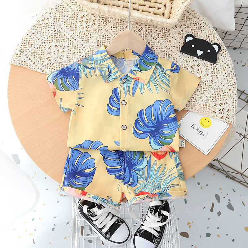 Ensemble chemise et short d'été à manches courtes pour garçon