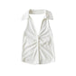 Pure Desire Personality Lapel Halter Design Top