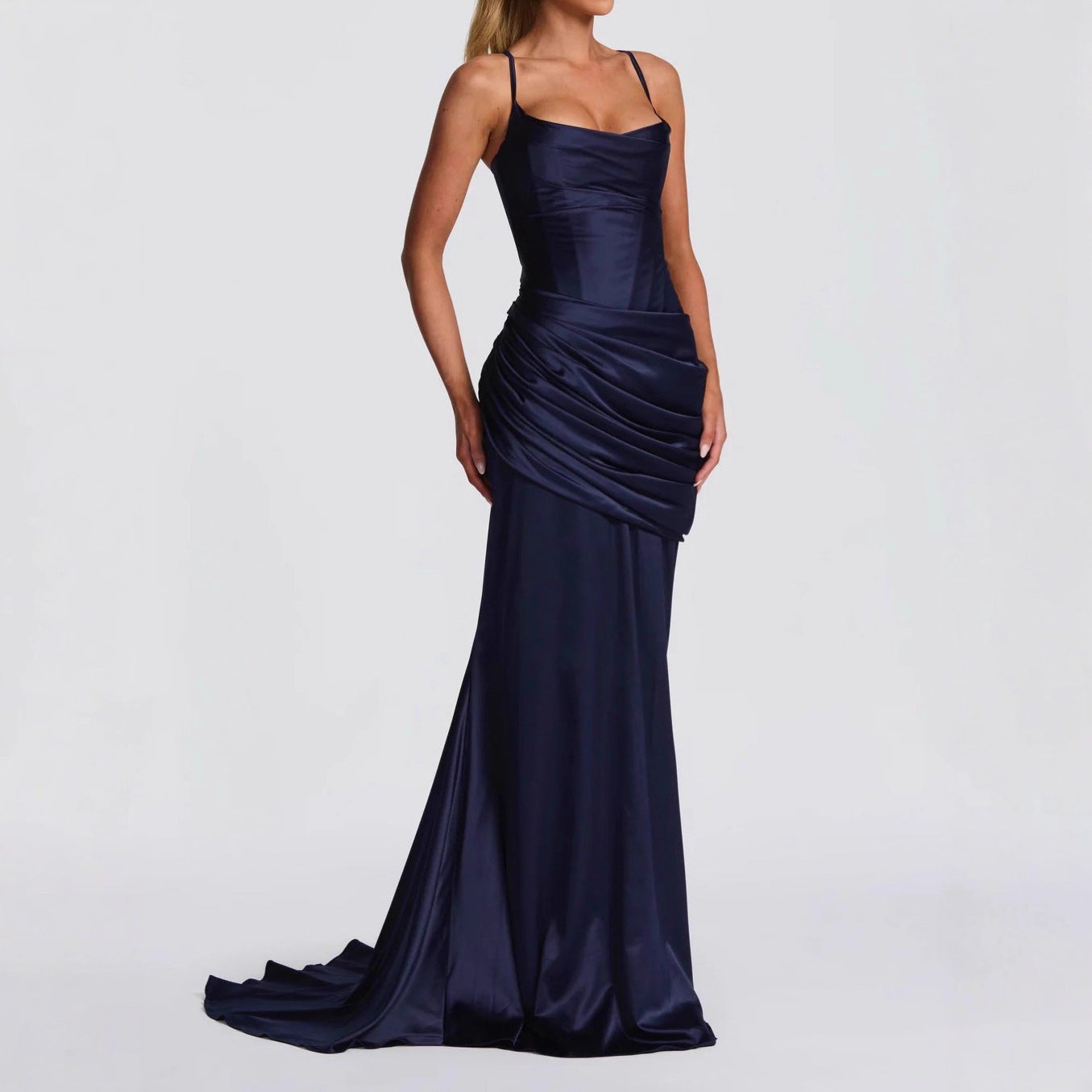 Womens Long Figure-flattering Elegant Slip Dress