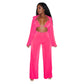 Ensemble bikini décontracté à manches longues et pantalon large pour femme