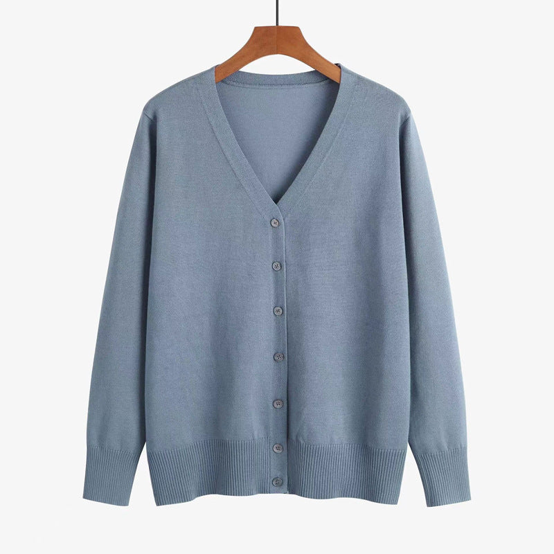 Autumn And Winter New V-neck Knitwear Long-sleeved Cardigan