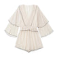 Ruffled Playsuit With V-neck Waist Long
