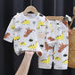 Three-quarter Sleeves Thin Children's Cotton Pajamas Suit
