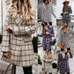 Long Sleeve Suit Collar Double Row Button Woolen Coat