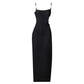 Diamond-embedded Elegant Long Bandage Suspender Skirt