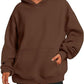 Sweats à capuche pour femmes avec poches, sweat-shirt tendance uni, pull à capuche surdimensionné, vêtements pour femmes