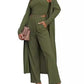 Women's 3-piece Casual Cardigan Vest Long-sleeve Suit