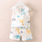 Fashion Children's Sleeveless Vest Shorts Set