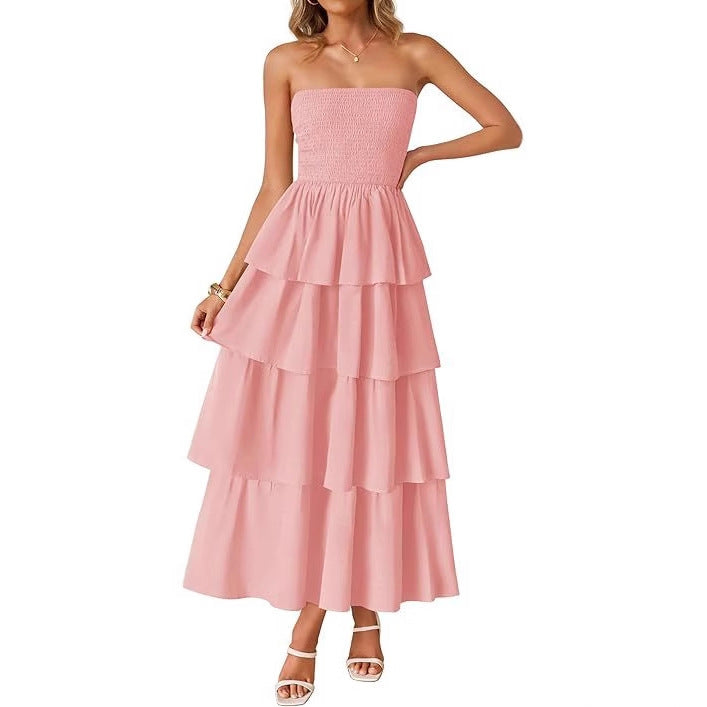 Women's Sleeveless Off-Shoulder Long Vest Dress