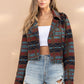 Women's Fashion Personality Popular Aztec Woolen Coat