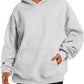 Sweats à capuche pour femmes avec poches, sweat-shirt tendance uni, pull à capuche surdimensionné, vêtements pour femmes