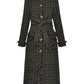 Ladies Tassel Lace-up Waist-tight Coat Jacket